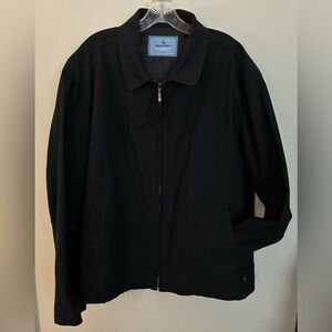 Newport Harbor Sport Men’s Black Lightweight Full-Zip Lined Jacket; Size XL